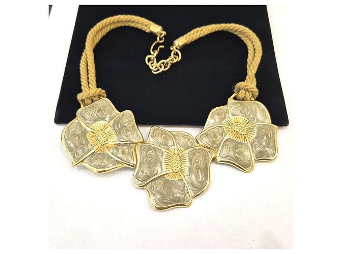 Autre Marque Collana Monet "Garland" Beige D'oro Verde - vista 3
