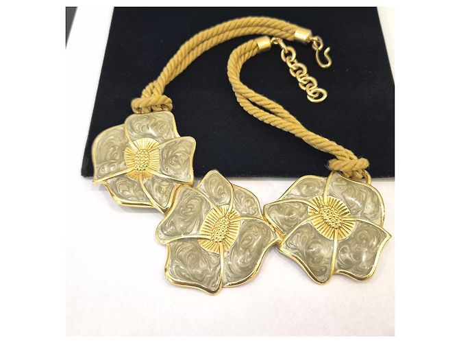 Autre Marque Collana Monet "Garland" Beige D'oro Verde - vista 5