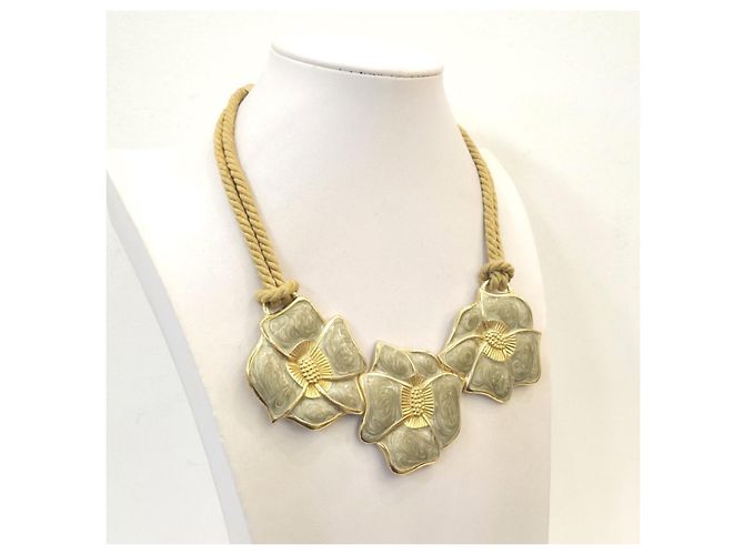 Autre Marque Collana Monet "Garland" Beige D'oro Verde - vista 6