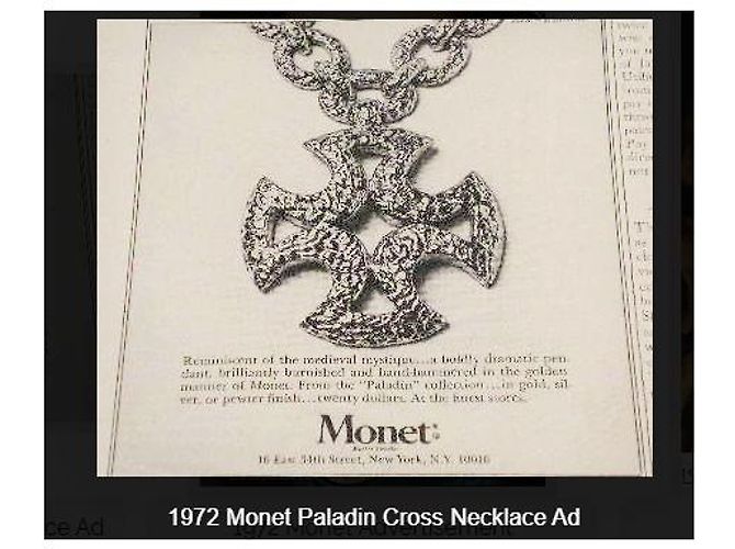 Autre Marque Collana Croce Monet Paladin - Book Piece D'oro - vista 2
