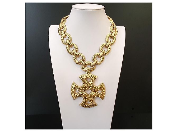 Autre Marque Collana Croce Monet Paladin - Book Piece D'oro - vista 3