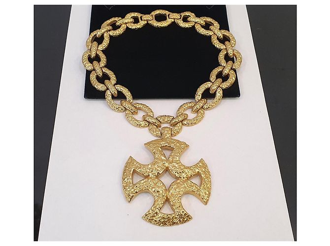 Autre Marque Collana Croce Monet Paladin - Book Piece D'oro - vista 4