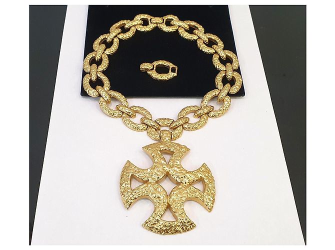 Autre Marque Collana Croce Monet Paladin - Book Piece D'oro - vista 5