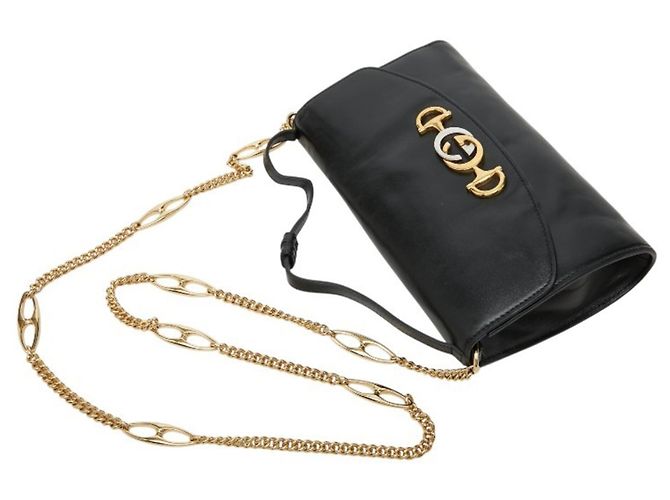 Borsa a tracolla con catena Gucci Zumi Nero - vista 4