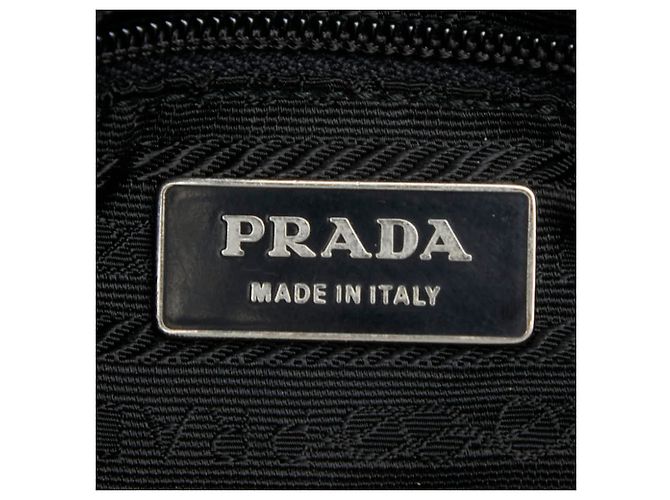 Borsa a tracolla Prada con placca logo triangolare Nero - vista 11