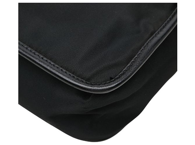 Borsa a tracolla Prada con placca logo triangolare Nero - vista 7