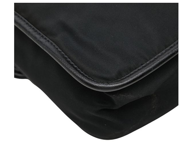 Borsa a tracolla Prada con placca logo triangolare Nero - vista 8