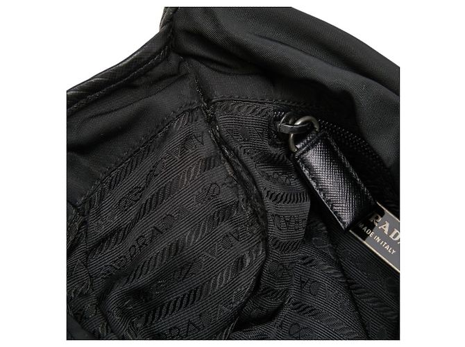 Borsa a tracolla Prada con placca logo triangolare Nero - vista 10
