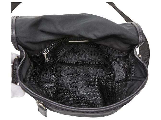 Borsa a tracolla Prada con placca logo triangolare Nero - vista 12