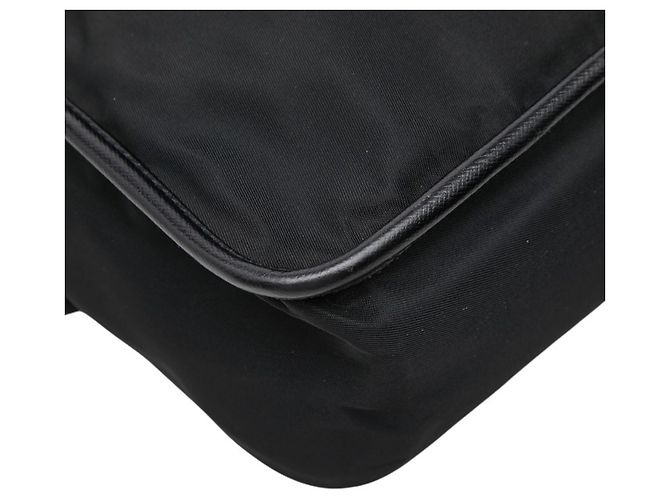 Borsa a tracolla Prada con placca logo triangolare Nero - vista 8