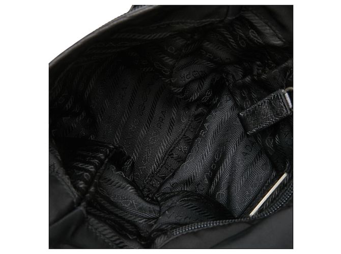 Borsa a tracolla Prada con placca logo triangolare Nero - vista 9