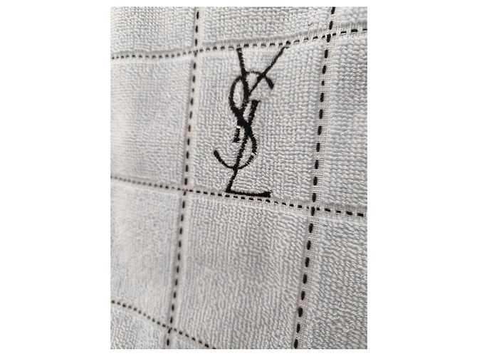Yves Saint Laurent Toalla de playa YSL de algodón en azul - vista 4