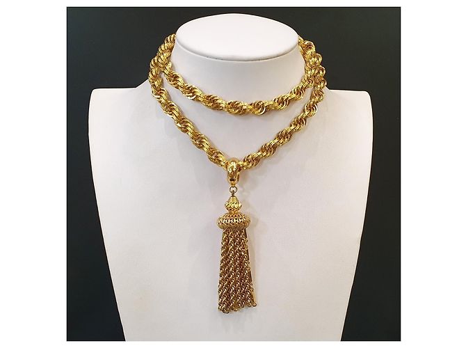 Autre Marque Collana Damita Tassel Monet placcata in oro 18kt-Book Piece D'oro - vista 14