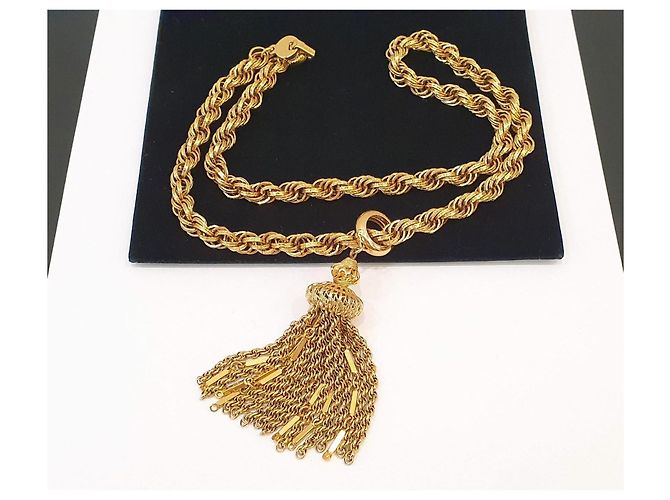 Autre Marque Collana Damita Tassel Monet placcata in oro 18kt-Book Piece D'oro - vista 5