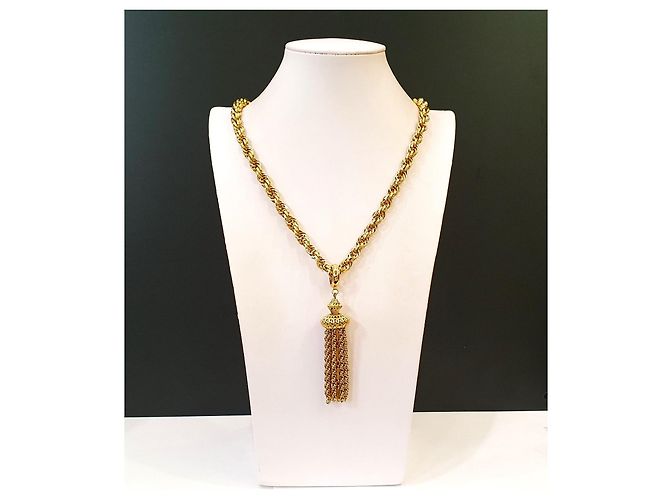 Autre Marque Collana Damita Tassel Monet placcata in oro 18kt-Book Piece D'oro - vista 7