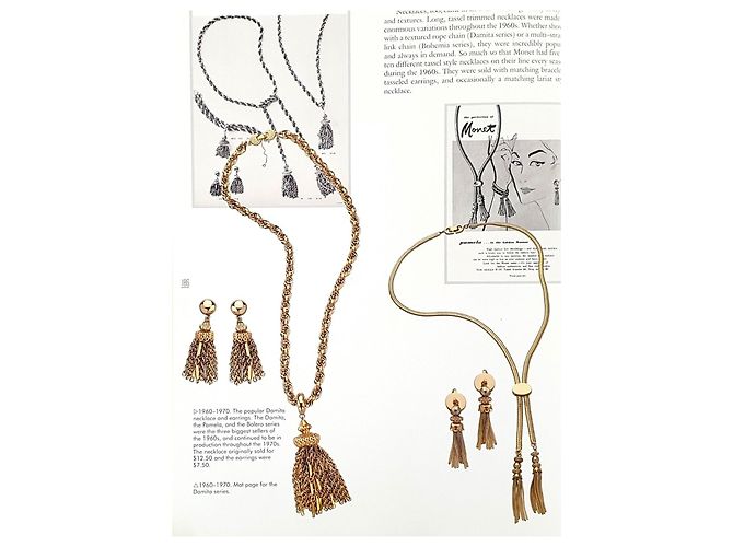Autre Marque Collana Damita Tassel Monet placcata in oro 18kt-Book Piece D'oro - vista 8