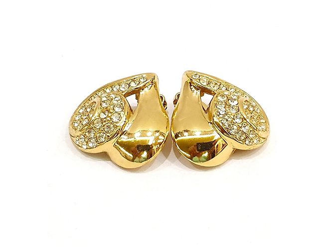 Orecchini a clip Givenchy in cristallo e placcati oro 18kt a forma di cuore D'oro - vista 4