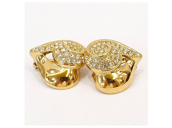 Orecchini a clip Givenchy in cristallo e placcati oro 18kt a forma di cuore D'oro - vista 6