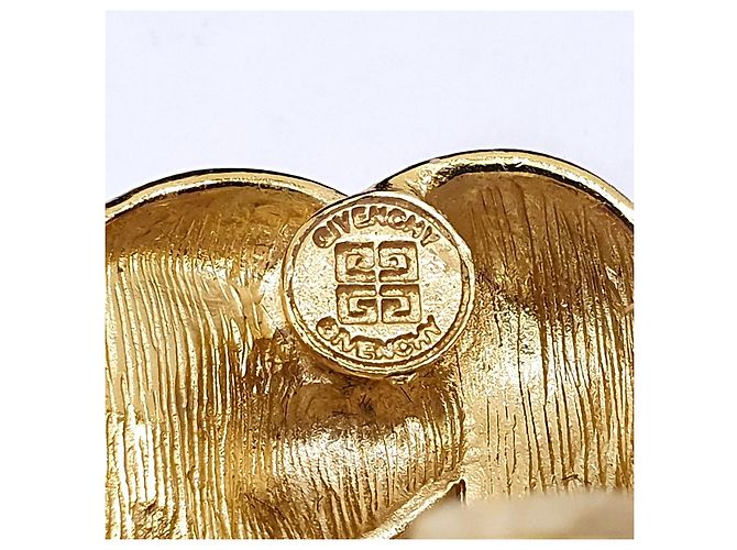 Orecchini a clip Givenchy in cristallo e placcati oro 18kt a forma di cuore D'oro - vista 9