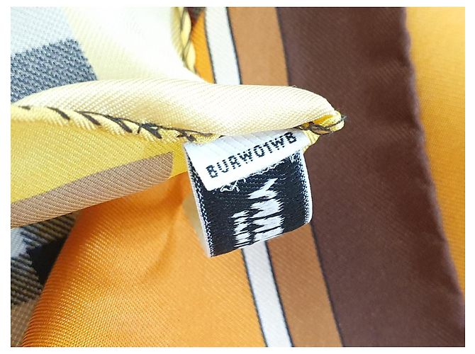 Burberry Seidentuch Braun Schwarz Weiß Beige Golden Orange Leopardenprint - Ansicht 12