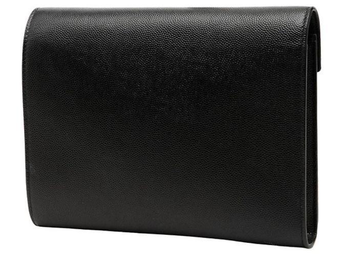Borsa a tracolla Saint Laurent Cassandra con logo YSL e catena Nero - vista 2