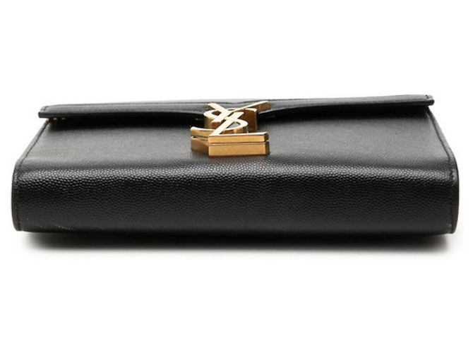 Borsa a tracolla Saint Laurent Cassandra con logo YSL e catena Nero - vista 3