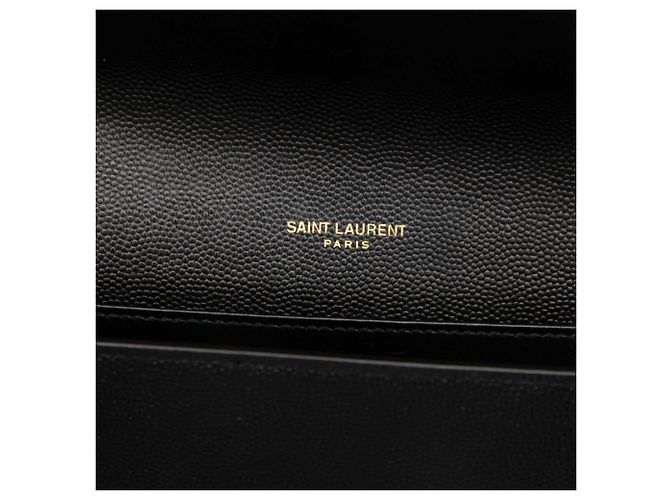 Borsa a tracolla Saint Laurent Cassandra con logo YSL e catena Nero - vista 5