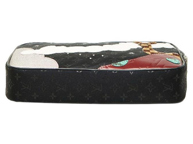 Borsa Louis Vuitton Monogram Satin Pochette Contes de Fées Nero - vista 3
