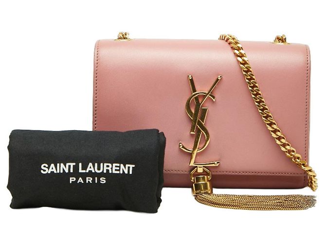 Saint Laurent YSL Monogram Classic Kate Small Mini Chain Shoulder Bag Rosa - vista 11