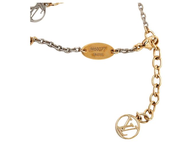 Bracciale a catena Louis Vuitton Logomania Argento D'oro - vista 4