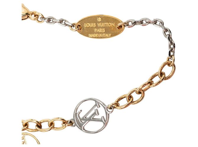 Bracciale a catena Louis Vuitton Logomania Argento D'oro - vista 5