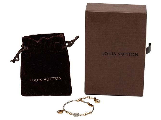 Bracciale a catena Louis Vuitton Logomania Argento D'oro - vista 6