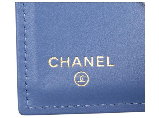 Cartera tri-fold Chanel Coco Mark Matelassé Azul - vista 6