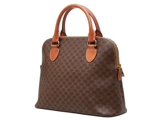 Céline Bolso Celine Macadam en cuero marrón Castaño - vista 2