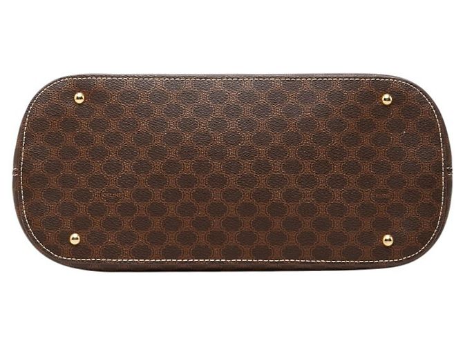 Céline Bolso Celine Macadam en cuero marrón Castaño - vista 3