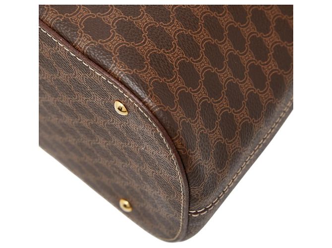 Céline Bolso Celine Macadam en cuero marrón Castaño - vista 4