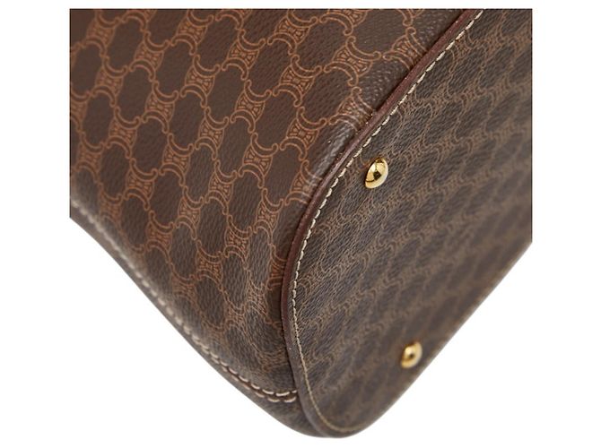 Céline Bolso Celine Macadam en cuero marrón Castaño - vista 5