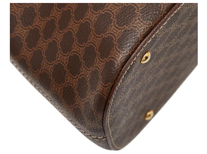 Céline Bolso Celine Macadam en cuero marrón Castaño - vista 7