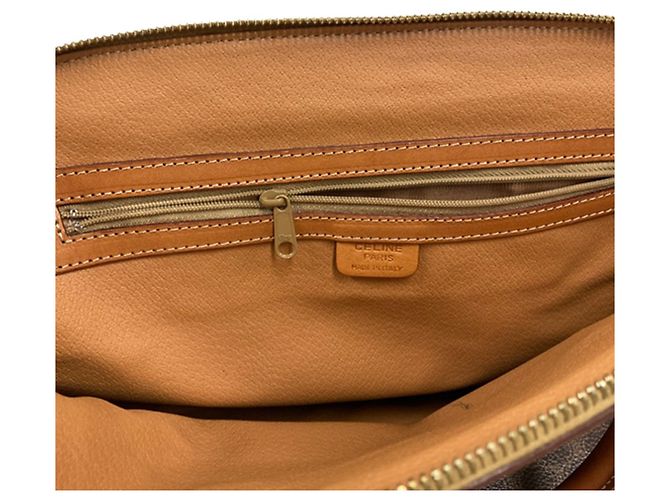 Céline Bolso Celine Macadam en cuero marrón Castaño - vista 9
