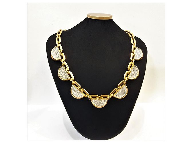 Autre Marque Collana Joan Collins tono oro e cristalli D'oro - vista 3