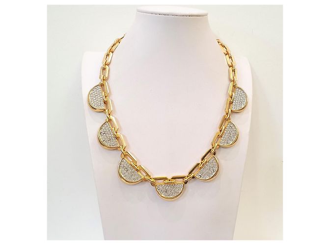 Autre Marque Collana Joan Collins tono oro e cristalli D'oro - vista 4