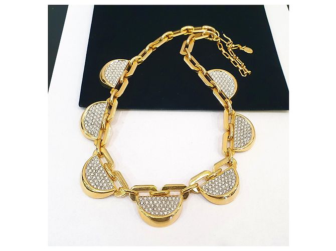 Autre Marque Collana Joan Collins tono oro e cristalli D'oro - vista 5