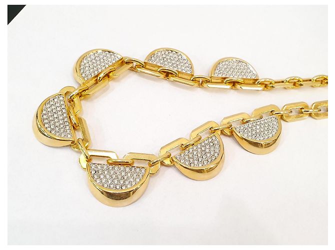Autre Marque Collana Joan Collins tono oro e cristalli D'oro - vista 7