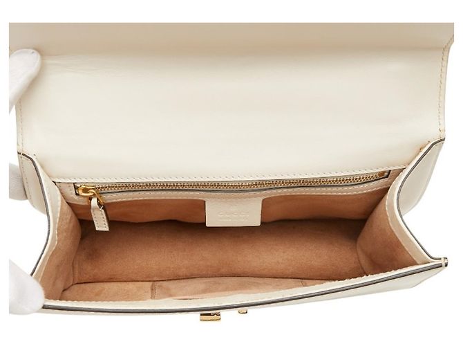 Borsa a mano Gucci Sherry Line Sylvie Bianco Crudo - vista 12