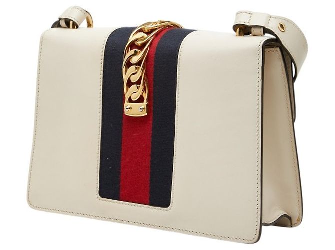 Borsa a mano Gucci Sherry Line Sylvie Bianco Crudo - vista 3