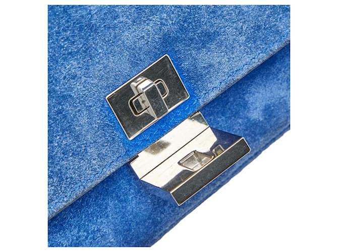 Céline Borsa a spalla Celine Logo Chain Blu - vista 10
