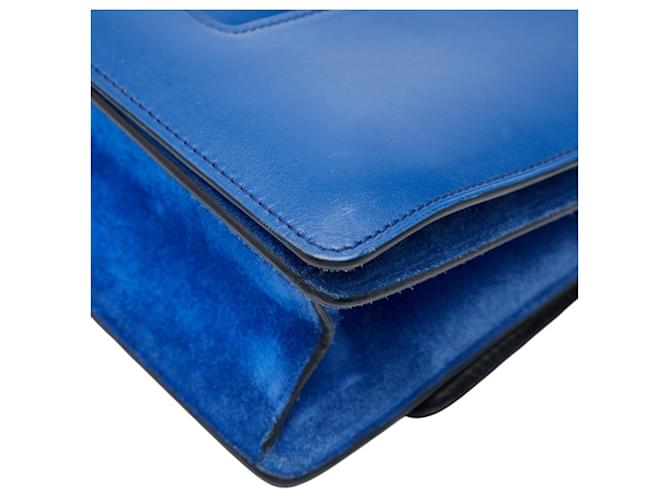 Céline Borsa a spalla Celine Logo Chain Blu - vista 6