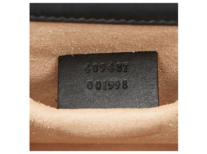 Padlock Borsa a tracolla Gucci GG Supreme con catena e lucchetto Nero D'oro - vista 12