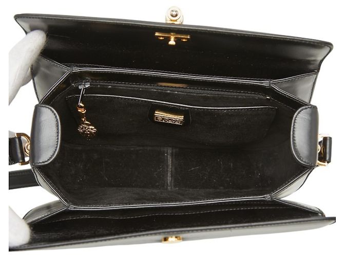 Borsa a tracolla in pelle nera Gucci Nero - vista 12