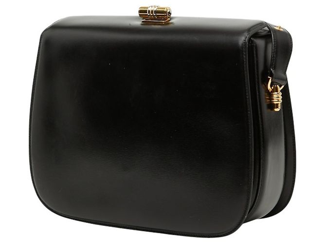 Borsa a tracolla in pelle nera Gucci Nero - vista 2